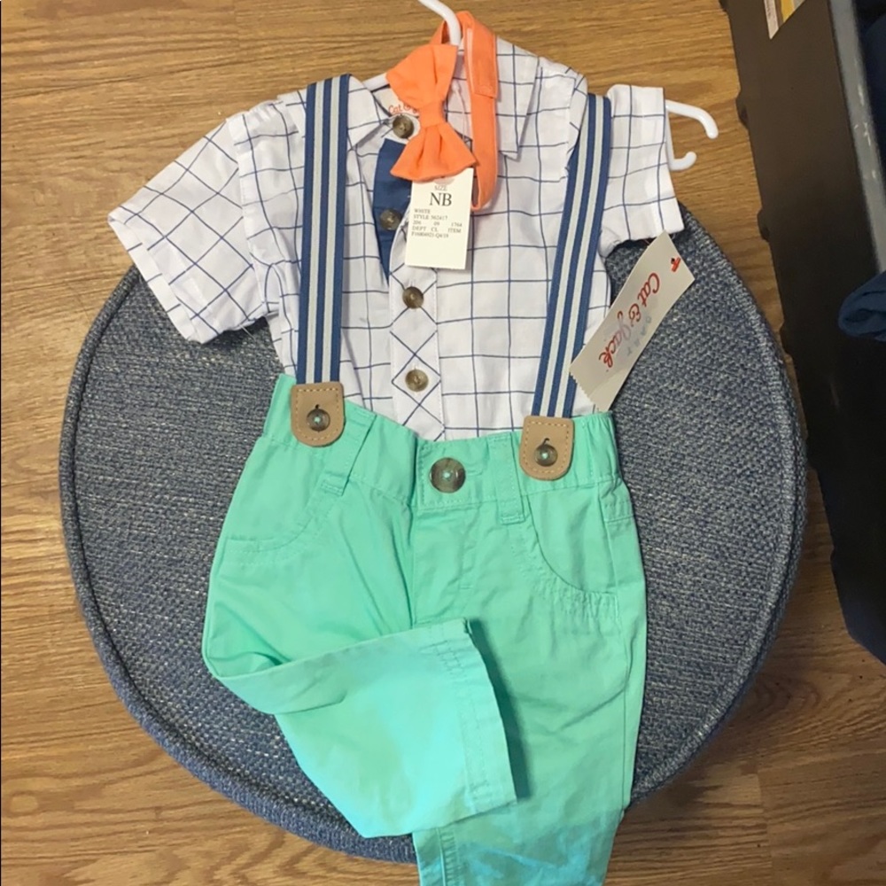 Cat & Jack 3pc suspender outfit